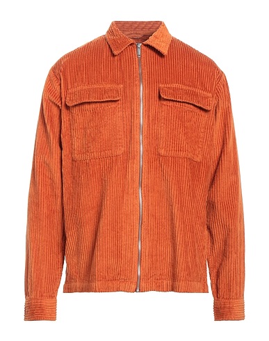 SELECTED HOMME 無地シャツ 赤茶色 オーガニックコットン 50% / コットン 50%