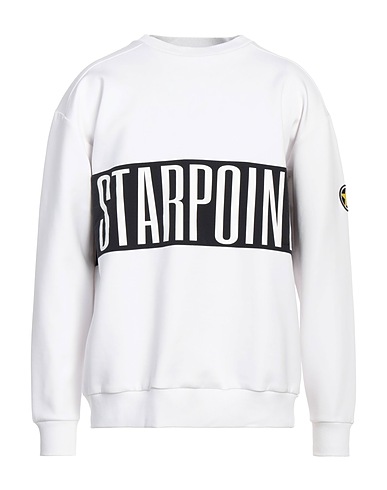 STAR POINT Felpa Bianco 63% Cotone, 34% Poliestere, 3% Elastan, Poliammide