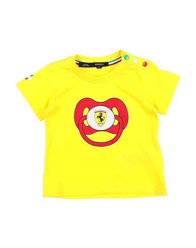 FERRARI T-shirt Giallo 100% Cotone