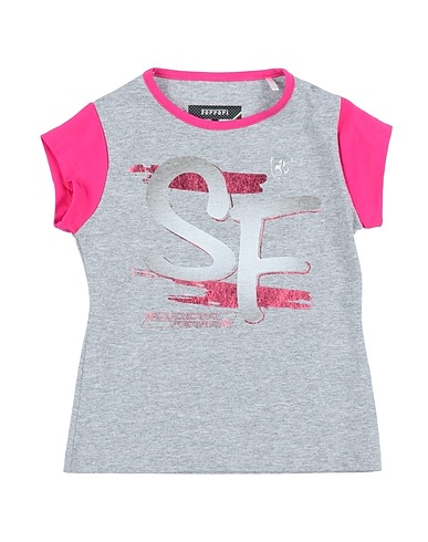 FERRARI T-shirt Grey 95% Cotton, 5% Elastane