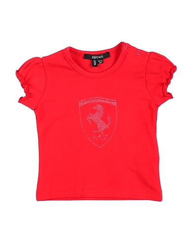 FERRARI T-shirt Red 92% Cotton, 8% Elastane