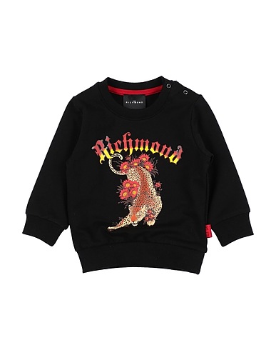 JOHN RICHMOND Sweatshirt Black 95% Cotton, 5% Elastane