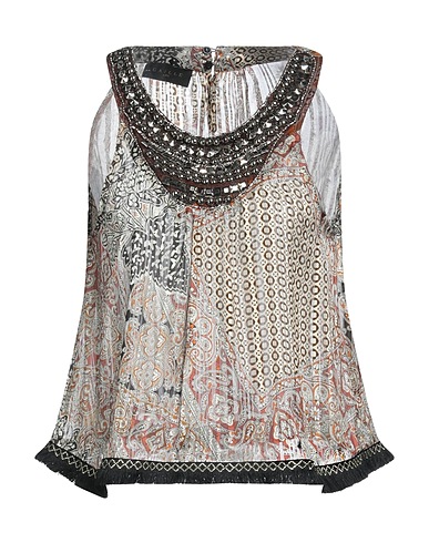 GAëLLE Paris Top Beige 98% Polyester, 2% Metallic Polyester