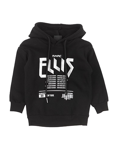 MARC ELLIS Hooded track jacket  Black 85% Cotton, 15% Polyester