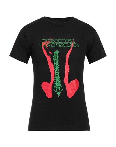 PSYCH WORLD T-shirt Black 100% Cotton