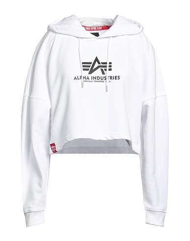 ALPHA INDUSTRIES Hooded sweatshirt White 80% Cotton, 20% Polyester
