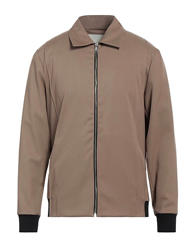 YES LONDON Full-length jacket Camel 63% Polyester, 34% Viscose, 3% Elastane