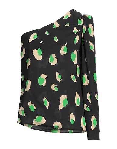 ANNA MOLINARI BLUMARINE One-shoulder top Black 100% Viscose