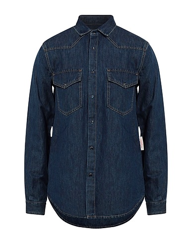 VALENTINO GARAVANI Denim shirt Blue 63% Cotton, 37% Linen