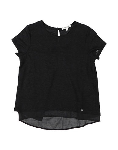 KOCCA T-shirt Black 100% Linen, Cotton