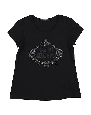 HAPPINESS T-Shirt Schwarz 94% Viskose, 6% Elastan