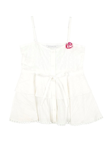 ANNARITA N Top Bianco 100% Cotone