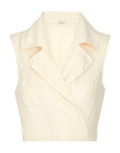 8 by YOOX Top LINEN SLEEVELESS WRAP TOP
 Cream 100% Linen