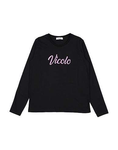 VICOLO T-shirt Nero 95% Cotone, 5% Fibre elastiche