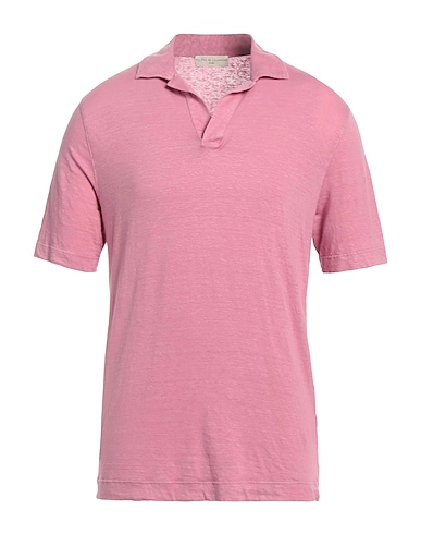 FILIPPO DE LAURENTIIS Poloshirt Rosa 100% Leinen