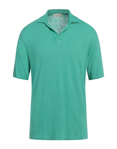 FILIPPO DE LAURENTIIS Polo shirt Emerald green 100% Linen