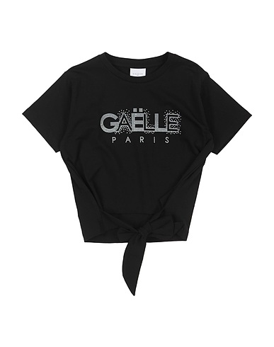 GAëLLE Paris T-shirt Black 93% Cotton, 7% Elastane