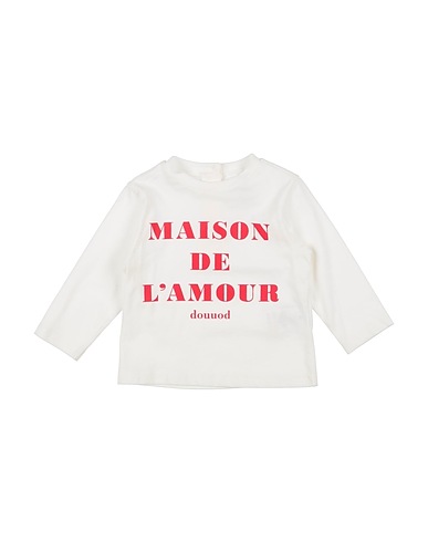 DOUUOD T-shirt Panna 100% Cotone