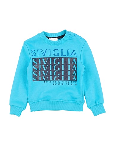 SIVIGLIA WHITE Felpa Turchese 100% Cotone