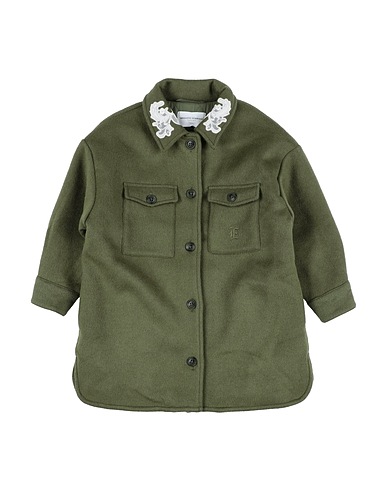 ERMANNO SCERVINO JUNIOR Patterned shirts & blouses Military green 80% Wool, 20% Polyamide
