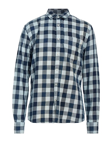 DEPERLU Checked shirt Blue 100% Cotton