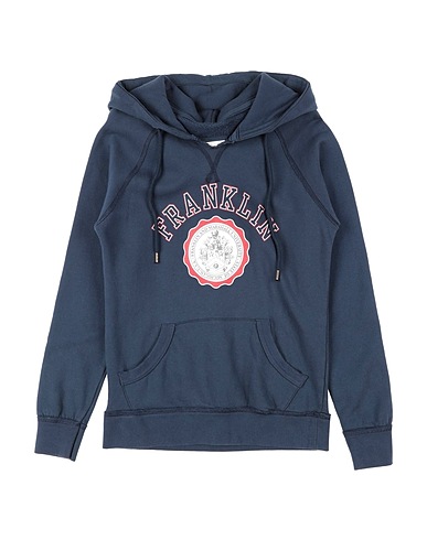 FRANKLIN & MARSHALL Hooded track jacket  Midnight blue 100% Cotton