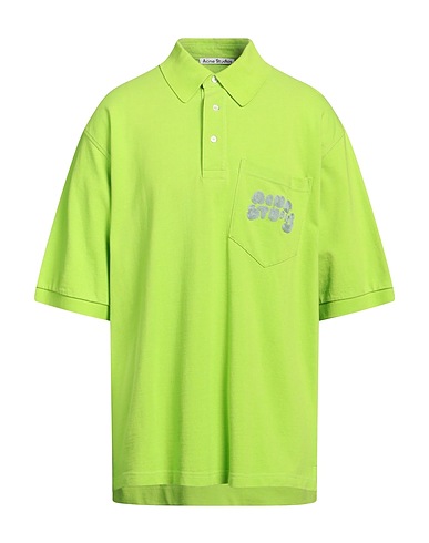 ACNE STUDIOS Polo shirt Light green 100% Cotton