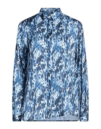 CAVALLI CLASS Patterned shirts & blouses Blue 100% Viscose