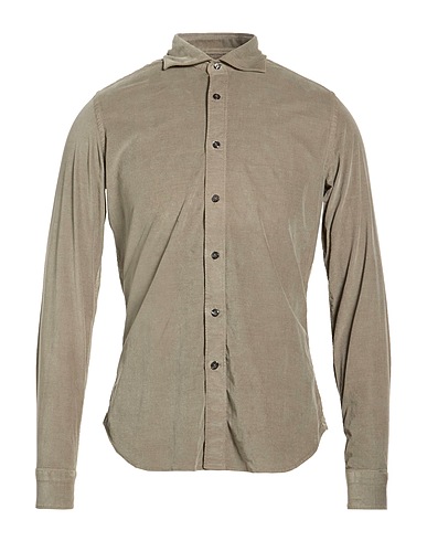 TINTORIA MATTEI 954 Chemise de couleur unie VERDE SALVIA 97% Coton, 3% Élasthanne