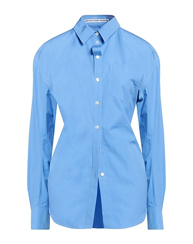 ALEXANDER WANG Solid colour shirts & blouses Light blue 100% Cotton