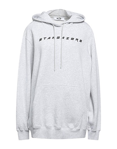 MSGM Hooded sweatshirt Light grey 100% Cotton
