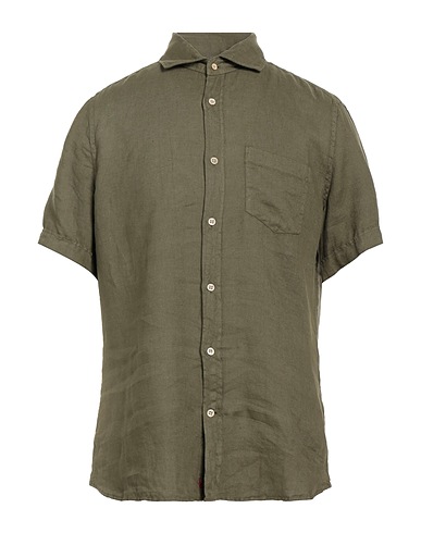 GLANSHIRT Linen shirt Military green 100% Linen