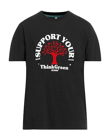 SUN 68 T-shirt Black 100% Cotton