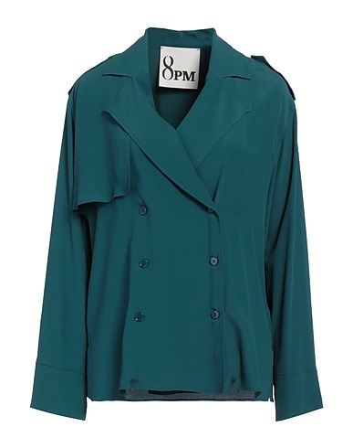 8PM Solid colour shirts & blouses Deep teal 65% Acetate, 35% Silk