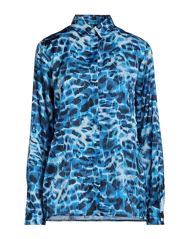 CAVALLI CLASS Patterned shirts & blouses Azure 100% Viscose