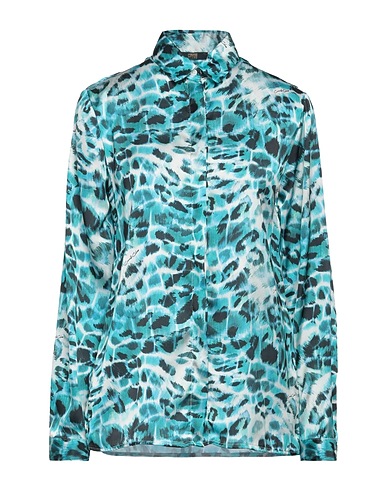 CAVALLI CLASS Patterned shirts & blouses Turquoise 100% Viscose