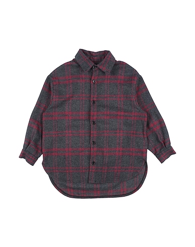 DOUUOD Εμπριμέ πουκάμισα και μπλούζες Γκρι ανθρακί 70% Βαμβάκι, 20% Ακρυλικό, 10% Άλλες ίνες