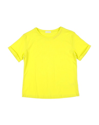 FUN & FUN T-shirt Yellow 95% Cotton, 5% Elastane