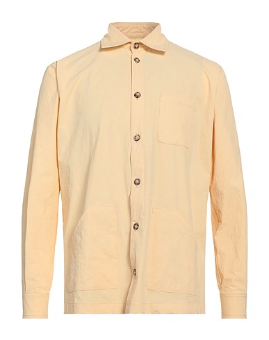 CRUNA Solid colour shirt Beige 100% Cotton