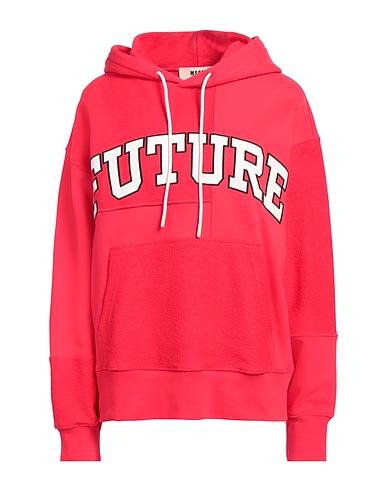 MSGM Hooded sweatshirt Red 100% Organic cotton
