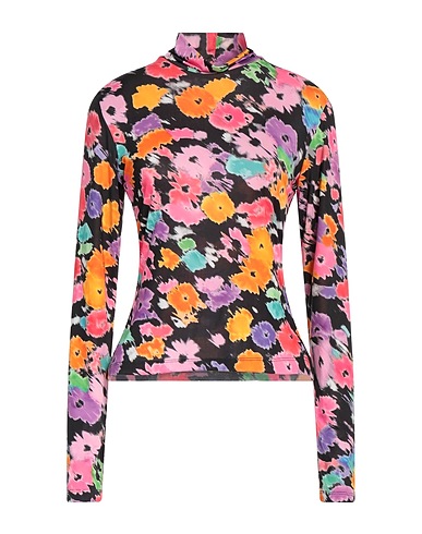 MSGM T-shirt Black 92% Polyester, 8% Elastane