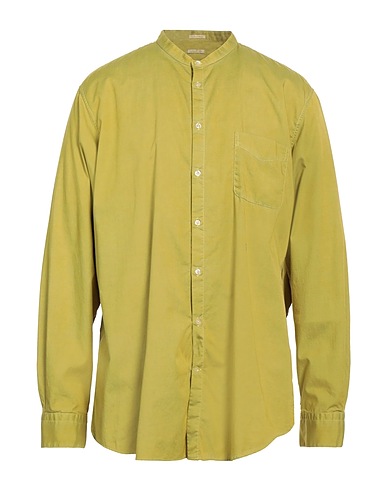 MASSIMO ALBA Solid color shirt Lime green 100% Cotton