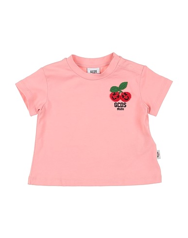 GCDS MINI T-shirt Light pink 95% Cotton, 5% Elastane