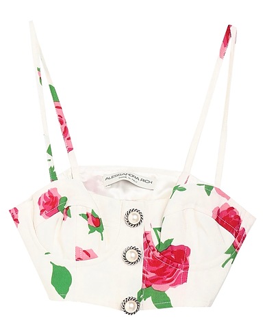 ALESSANDRA RICH Top White 100% Viscose