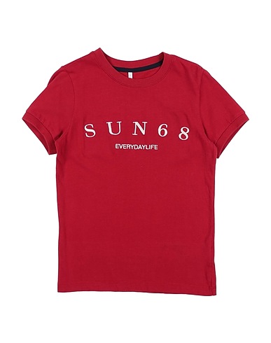 SUN 68 T-shirt Rouge 100% Coton