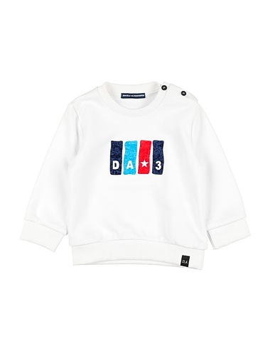 DANIELE ALESSANDRINI Sweatshirt White 75% Cotton, 25% Polyester