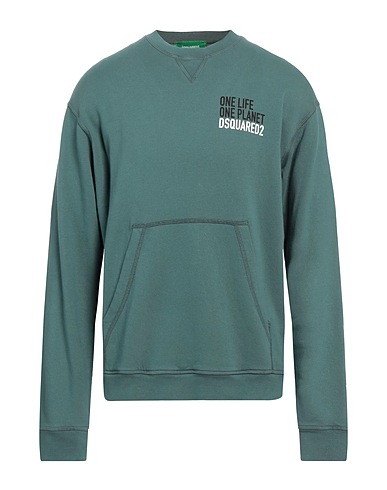 DSQUARED2 Sweatshirt Slate blue 100% Cotton, Elastane