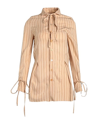 A TENTATIVE ATELIER Striped shirt Beige 80% Viscose, 20% Polyamide