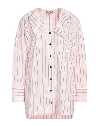 GANNI Striped shirt Light pink 100% Organic cotton
