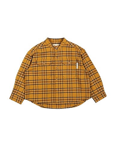 THE NEW SOCIETY Patterned shirt Military green 100% Cotton